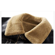 Load image into Gallery viewer, Men's Leather Fleece Jacket - 3 Colors
