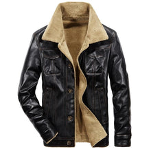 Load image into Gallery viewer, Men's Leather Fleece Jacket - 3 Colors
