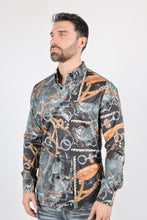 Load image into Gallery viewer, Mens Long Sleeve Modern Fit Stretch Wild Horses Print Shirt
