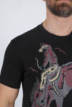 Load image into Gallery viewer, Mens Modern Fit Cotton Stretch Horse-Rider Print T-Shirt
