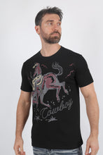 Load image into Gallery viewer, Mens Modern Fit Cotton Stretch Horse-Rider Print T-Shirt
