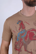 Load image into Gallery viewer, Mens Modern Fit Cotton Stretch Horse-Rider Print T-Shirt
