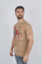 Load image into Gallery viewer, Mens Modern Fit Cotton Stretch Horse-Rider Print T-Shirt
