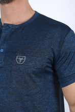 Load image into Gallery viewer, Mens Modern Fit Stretch Henley T-Shirt with Logo
