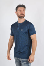 Load image into Gallery viewer, Mens Modern Fit Stretch Henley T-Shirt with Logo
