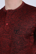 Load image into Gallery viewer, Mens Modern Fit Stretch Henley T-Shirt with Logo
