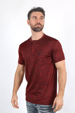 Load image into Gallery viewer, Mens Modern Fit Stretch Henley T-Shirt with Logo
