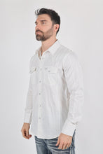 Load image into Gallery viewer, Mens Modern Fit Stretch Lurex Western Long Sleeve Shirt

