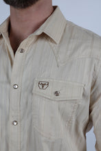 Load image into Gallery viewer, Mens Modern Fit Stretch Lurex Western Long Sleeve Shirt
