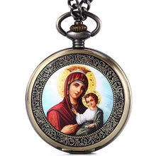 Load image into Gallery viewer, Men's Mother Mary Collection Pocket Watches - 2 Colors
