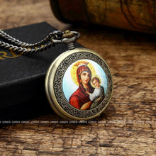 Load image into Gallery viewer, Men's Mother Mary Collection Pocket Watches - 2 Colors
