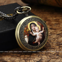 Load image into Gallery viewer, Men's Mother Mary Collection Pocket Watches - 2 Colors
