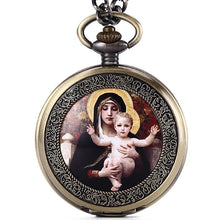 Load image into Gallery viewer, Men's Mother Mary Collection Pocket Watches - 2 Colors
