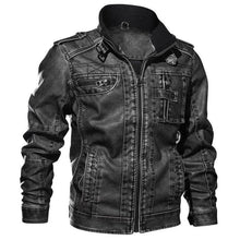 Load image into Gallery viewer, Men's Motorcycle Leather Jacket - 3 Colors
