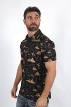 Load image into Gallery viewer, Mens Performance Fabric Modern Fit Stretch Cactus Print Polo
