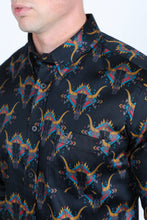 Load image into Gallery viewer, Mens Satin Cotton/Spandex Modern Fit Long Sleeve Shirt
