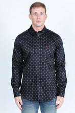 Load image into Gallery viewer, Mens Satin Cotton/Spandex Modern Fit Long Sleeve Shirt
