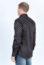 Load image into Gallery viewer, Mens Satin Cotton/Spandex Modern Fit Long Sleeve Shirt
