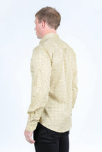 Load image into Gallery viewer, Mens Satin Cotton/Spandex Modern Fit Long Sleeve Shirt - Beige
