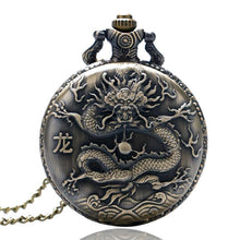 Load image into Gallery viewer, Men's Vintage Chinese Zodiac Pocket Watch
