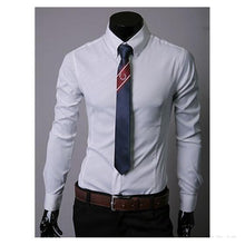 Load image into Gallery viewer, Men&#39;s White Slim Fit Dress Shirt
