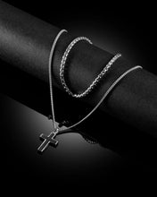 Load image into Gallery viewer, Stone Cross Pendant - Black Onyx
