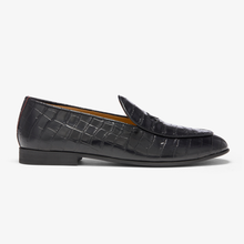 Load image into Gallery viewer, Men's Black Full Croc Milano Loafer
