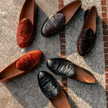 Load image into Gallery viewer, Men's Cognac Full Croc Milano Loafer
