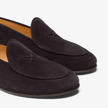 Load image into Gallery viewer, Men's Black Suede Milano Loafer
