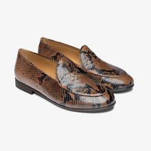 Load image into Gallery viewer, Women's Brown Snakeskin Milano Loafer
