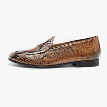 Load image into Gallery viewer, Women's Brown Snakeskin Milano Loafer
