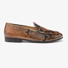 Load image into Gallery viewer, Women's Brown Snakeskin Milano Loafer
