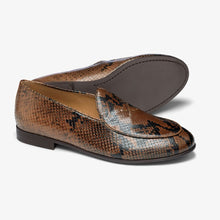 Load image into Gallery viewer, Women's Brown Snakeskin Milano Loafer
