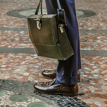 Load image into Gallery viewer, Men's Chocolate Full Croc Milano Loafer
