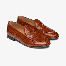 Load image into Gallery viewer, Men's Cognac Full Croc Milano Loafer
