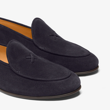 Load image into Gallery viewer, Women's Navy Suede Milano Loafer
