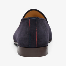 Load image into Gallery viewer, Men's Navy Suede Milano Loafer
