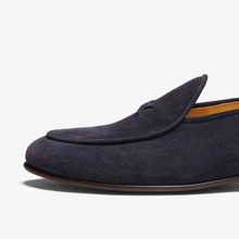 Load image into Gallery viewer, Women's Navy Suede Milano Loafer
