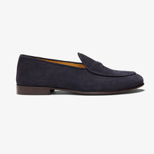 Load image into Gallery viewer, Men's Navy Suede Milano Loafer
