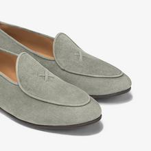 Load image into Gallery viewer, Men's Olive Grey Suede Milano Loafer
