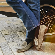 Load image into Gallery viewer, Men's Olive Grey Suede Milano Loafer
