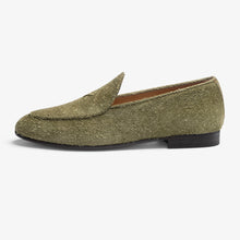Load image into Gallery viewer, Men's Olive Textured Suede Milano Loafer
