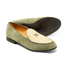 Load image into Gallery viewer, Women's Olive Raffia Milano Loafer
