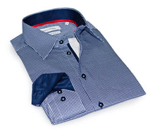 Load image into Gallery viewer, Mitch  Button-Up Shirt With Contrast Details // Houndstooth // Contemporary Fit (Regular)- final sale

