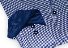 Load image into Gallery viewer, Mitch  Button-Up Shirt With Contrast Details // Houndstooth // Contemporary Fit (Regular)- final sale
