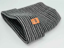 Load image into Gallery viewer, H-Stitch™ Contrast Cuffed Beanie – Black/Gray | Made in USA | Trending Ski &amp; Snowboard Beanie
