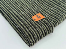 Load image into Gallery viewer, Trending Men’s &amp; Women’s Beanie – H-Stitch Cuffed Beanie | Black/Green Contrast | Made in USA
