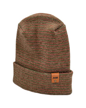 Load image into Gallery viewer, H-Stitch Contrast Cuffed Beanie – Burgundy/Green | Made in USA | Viral TikTok Winter Hat 2025
