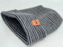 Load image into Gallery viewer, H-Stitch Contrast Cuffed Beanie – Gray/Denim | Made in USA | viral Ski &amp; Snowboard Beanie
