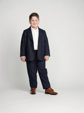 Load image into Gallery viewer, Navy Glen Plaid Dress Blazer
